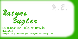 matyas bugler business card