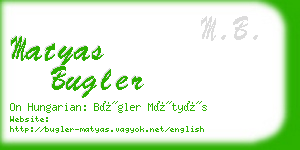 matyas bugler business card